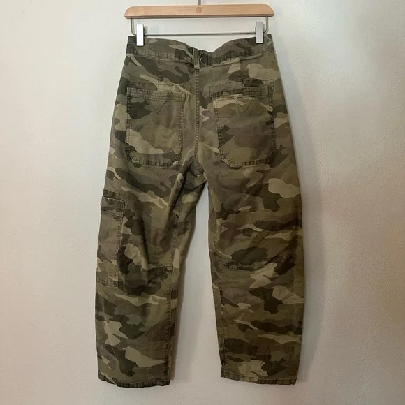 Pilcro Green Camouflage Barrel Cargo Pants - Picture 6 of 7